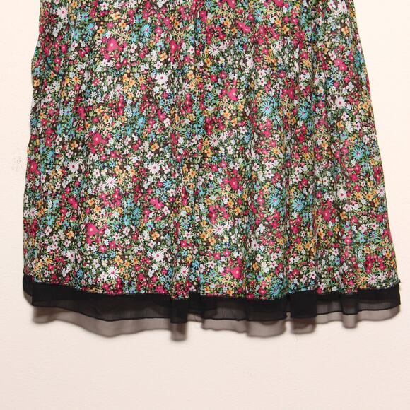 NEW Christopher & Banks Floral Pleated Cotton Skirt Size 8 - Picture 6 of 11